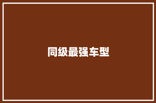 同级最强车型