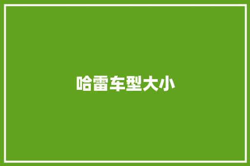 哈雷车型大小