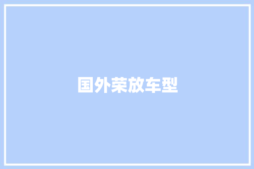 国外荣放车型