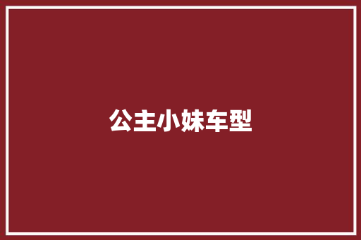公主小妹车型