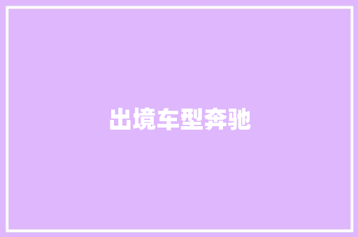 出境车型奔驰