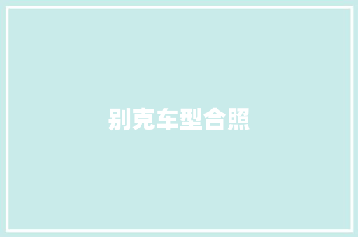 别克车型合照