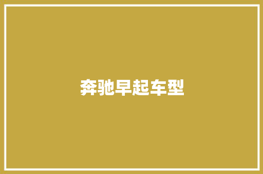 奔驰早起车型