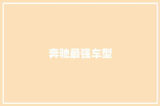奔驰最强车型