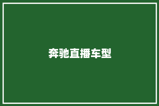 奔驰直播车型