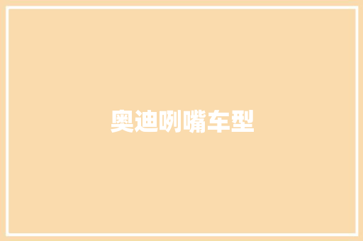 奥迪咧嘴车型