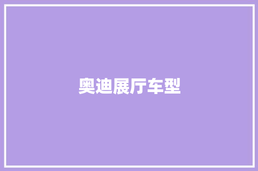 奥迪展厅车型