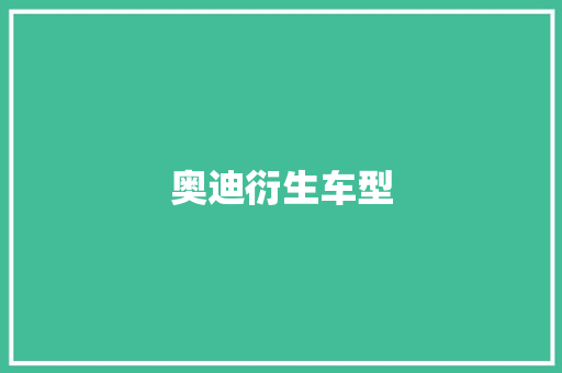 奥迪衍生车型