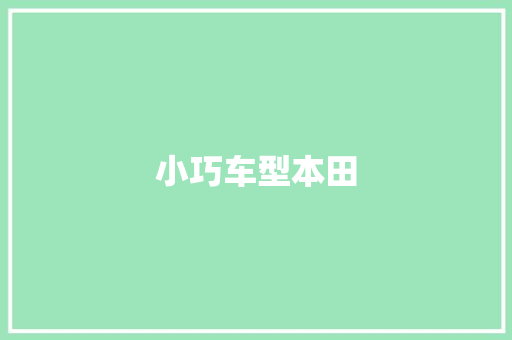 小巧车型本田