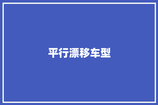 平行漂移车型