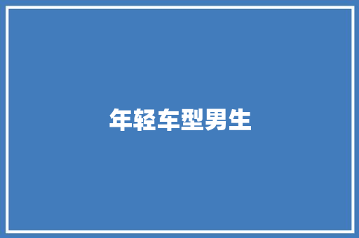 年轻车型男生
