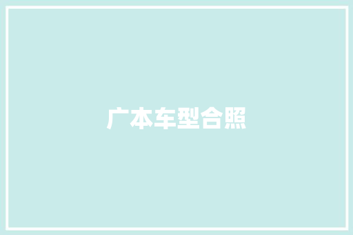 广本车型合照