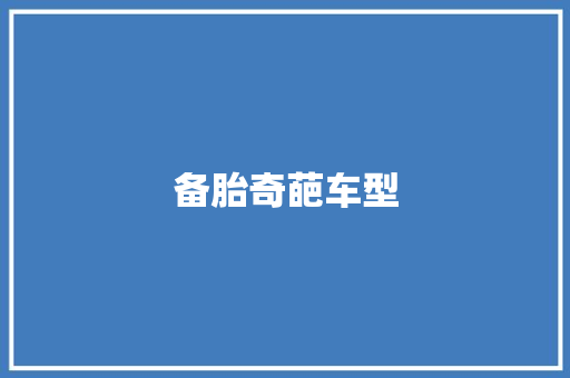 备胎奇葩车型