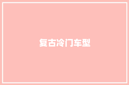 复古冷门车型 新款车型