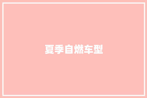 夏季自燃车型