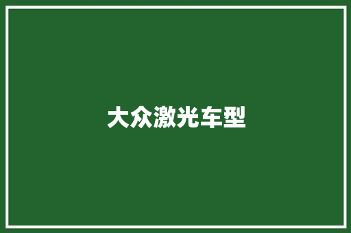 大众激光车型