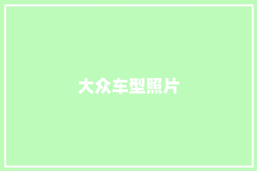 大众车型照片
