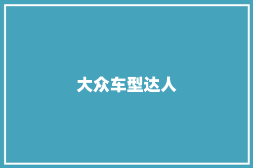大众车型达人