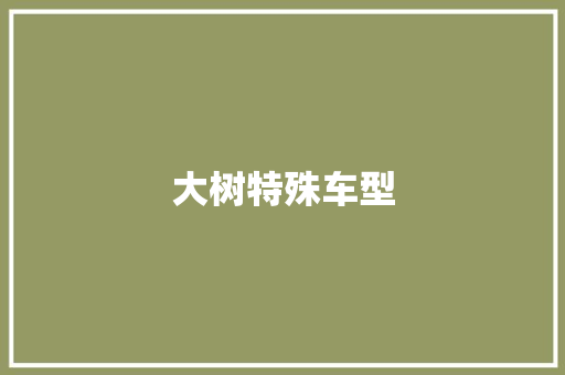 大树特殊车型