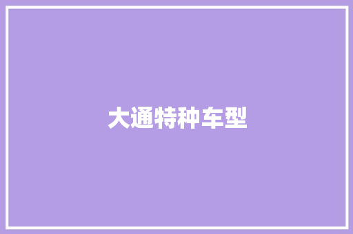 大通特种车型