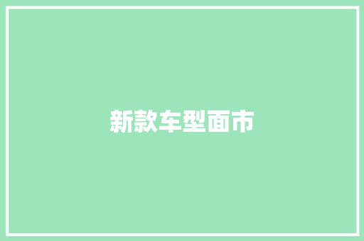 新款车型面市