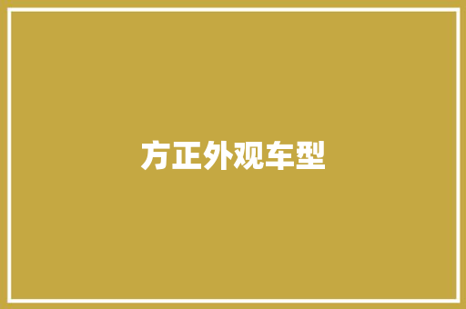 方正外观车型