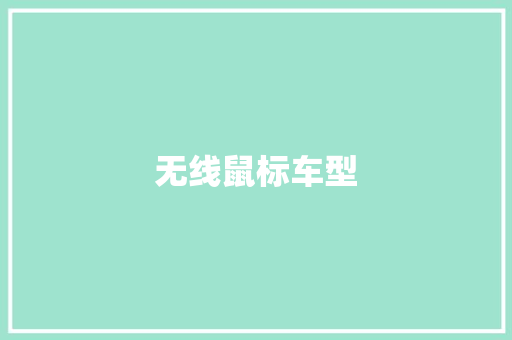 无线鼠标车型