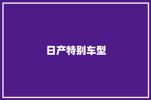 日产特别车型