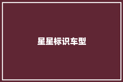 星星标识车型