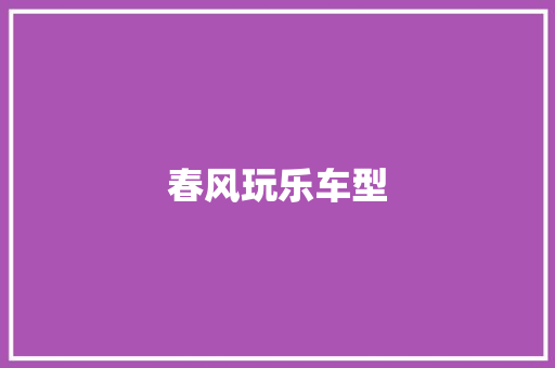 春风玩乐车型