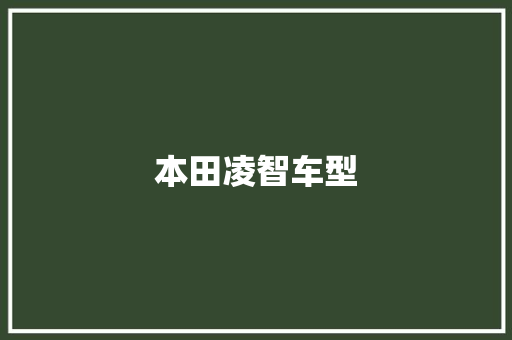 本田凌智车型