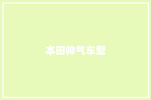 本田帅气车型