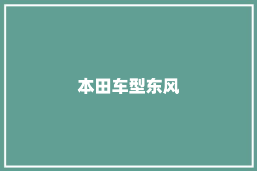 本田车型东风