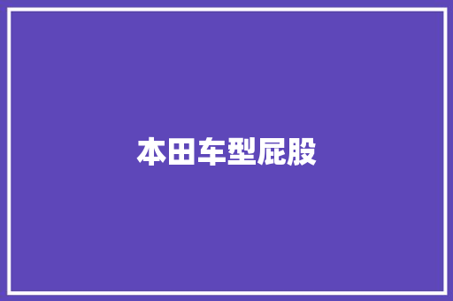 本田车型屁股