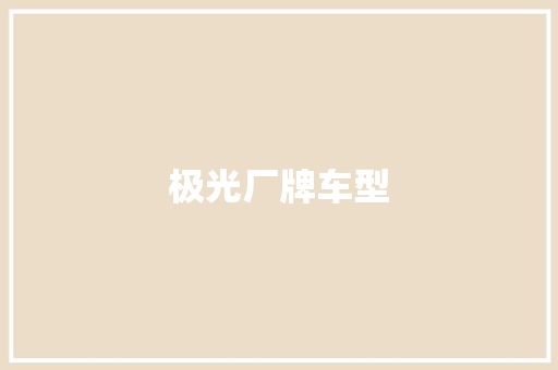 极光厂牌车型