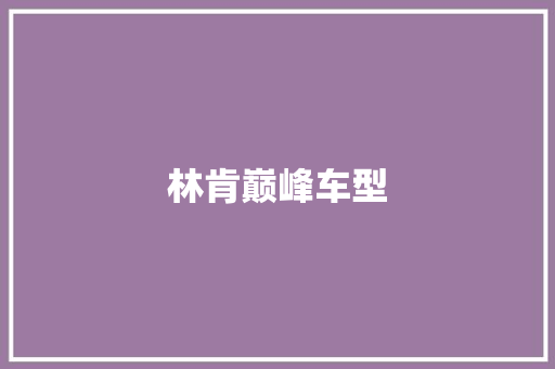 林肯巅峰车型