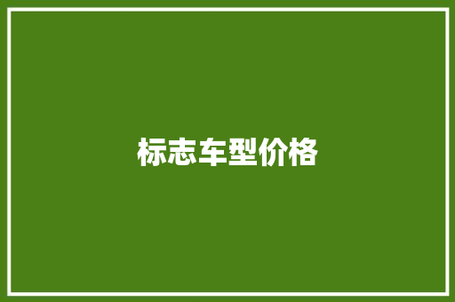 标志车型价格