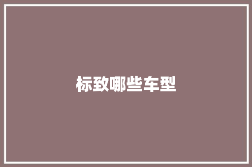 标致哪些车型