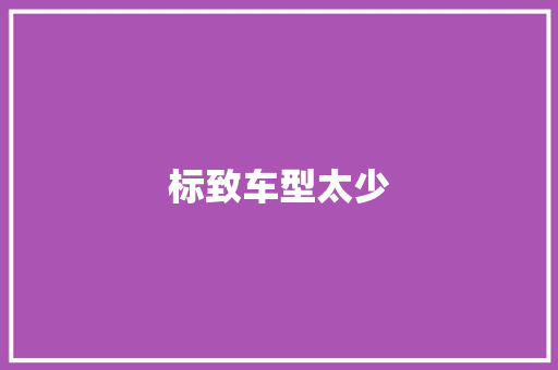 标致车型太少