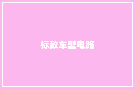 标致车型电路