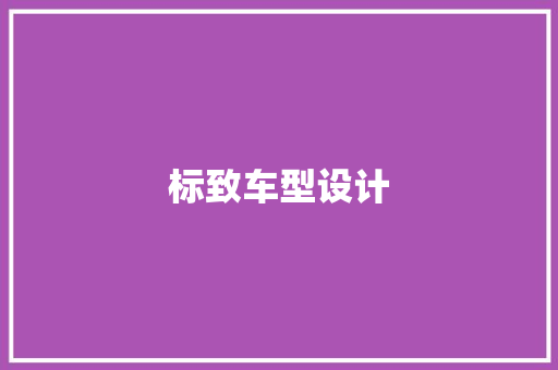 标致车型设计