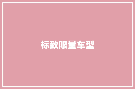 标致限量车型