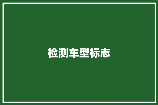 检测车型标志