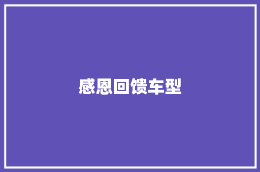 感恩回馈车型