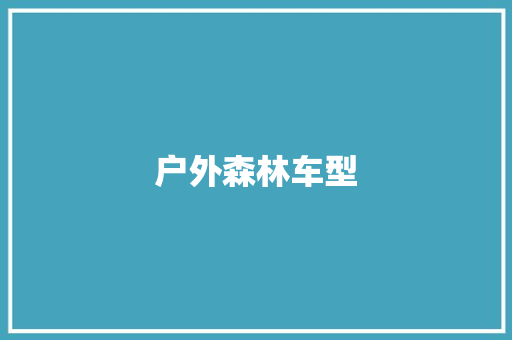 户外森林车型