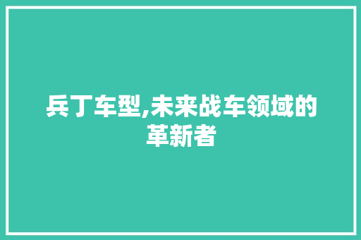 兵丁车型,未来战车领域的革新者