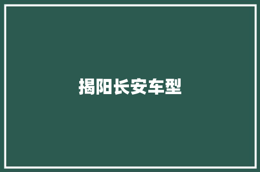 揭阳长安车型