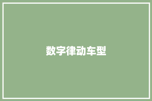 数字律动车型
