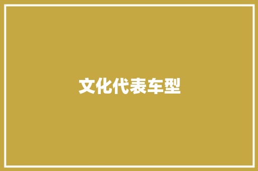 文化代表车型