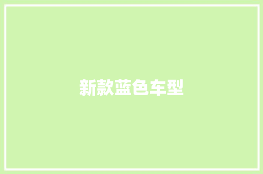 新款蓝色车型